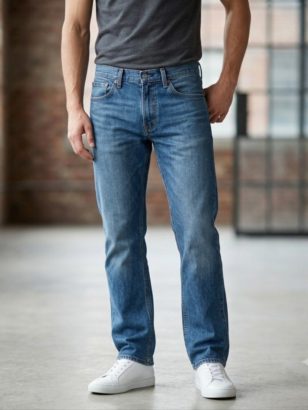 Uniqlo Men's Blue Jeans 29X32 Midrise Straight Regular Fit 100% Cotton Denim EUC